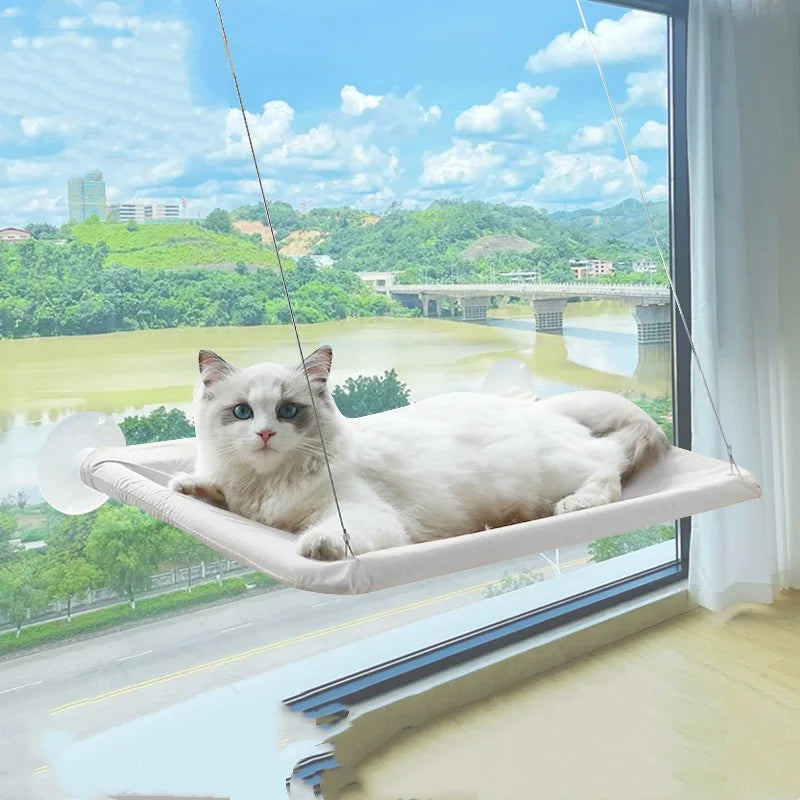New Pet Cat Hammock Hanging Cat Bed Bearing 20 kg Comfortable Sunny Window Seat Kitten Climbing Frame Pet Supplies