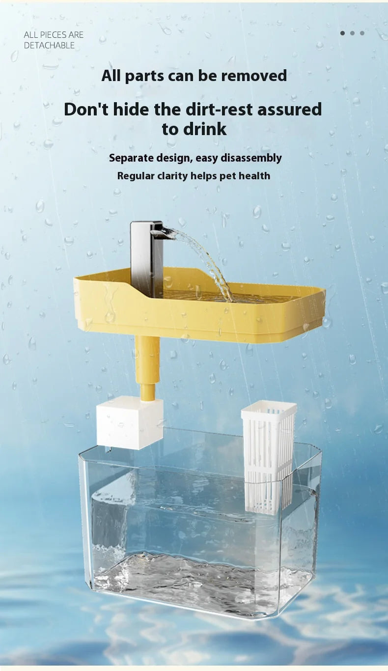 Fontaine à eau automatique USB pour chat et petit animal – Filtre, circulation continue