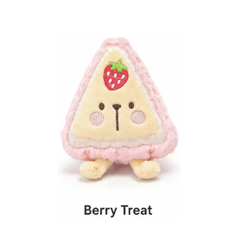 Squeaky Plush Dog Toys Cute Food Shape Soft Chew Toys for Small Dogs Puppies Non-Toxic Interactive Pet Toy for Daily Play