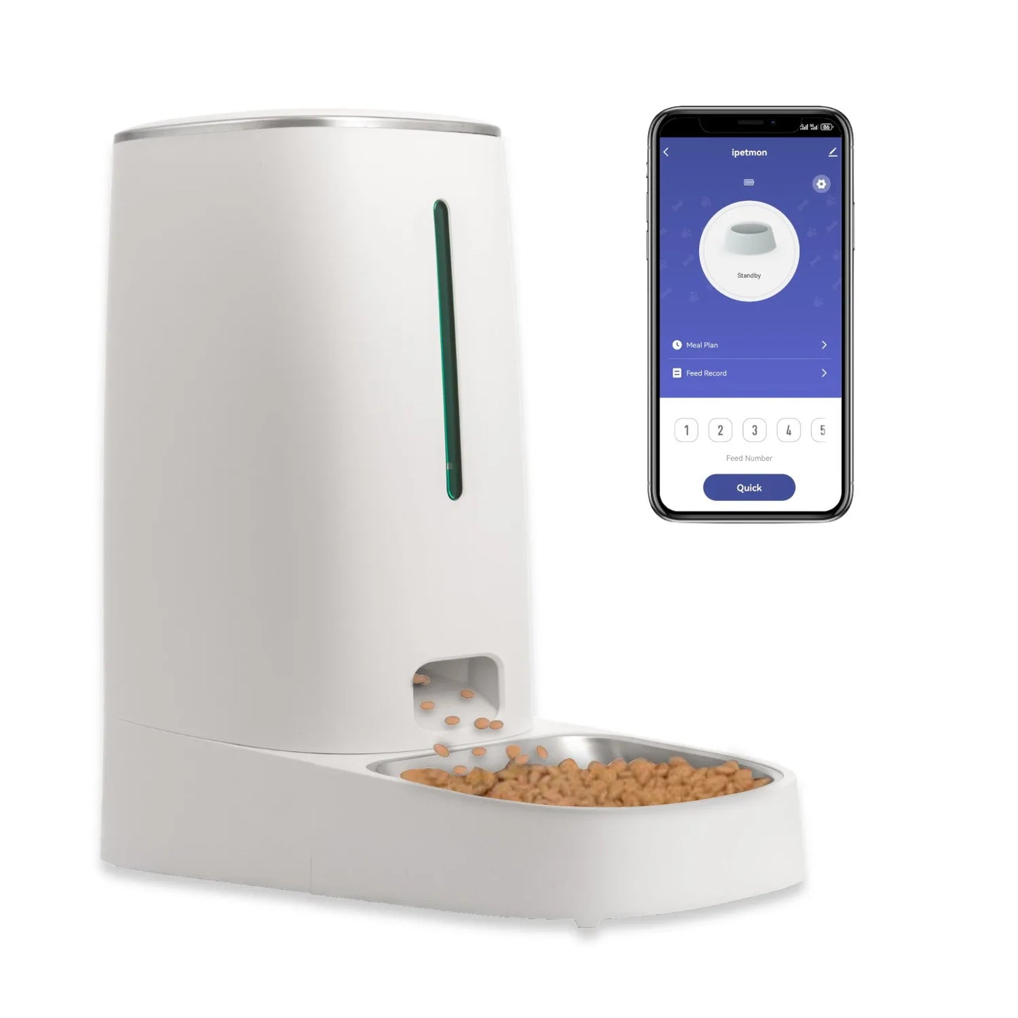 Distributeur automatique 4L WiFi avec contrôle par application pour 1 ou 2 chats et chiens