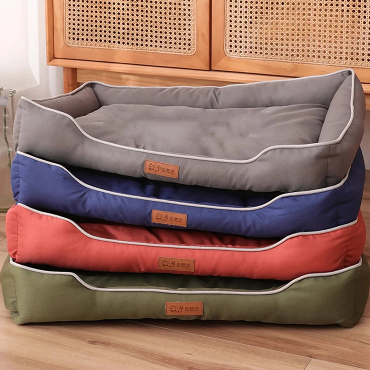 Waterproof Dog Bed 600D Oxford Pet Dogs Beds for All Seasons Thickened PP Cotton Filling Bite-resistant Pet Mat Dog Accessories