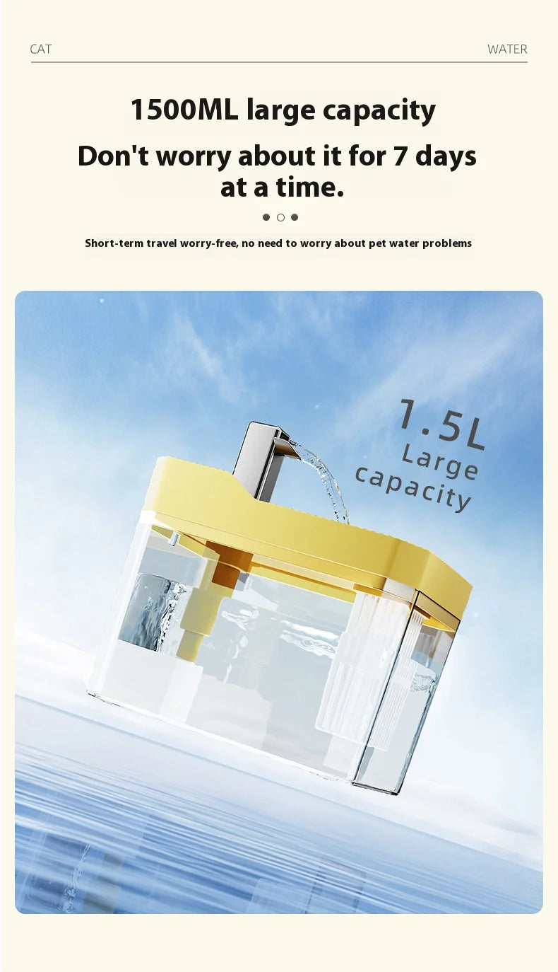 Fontaine à eau automatique USB pour chat et petit animal – Filtre, circulation continue