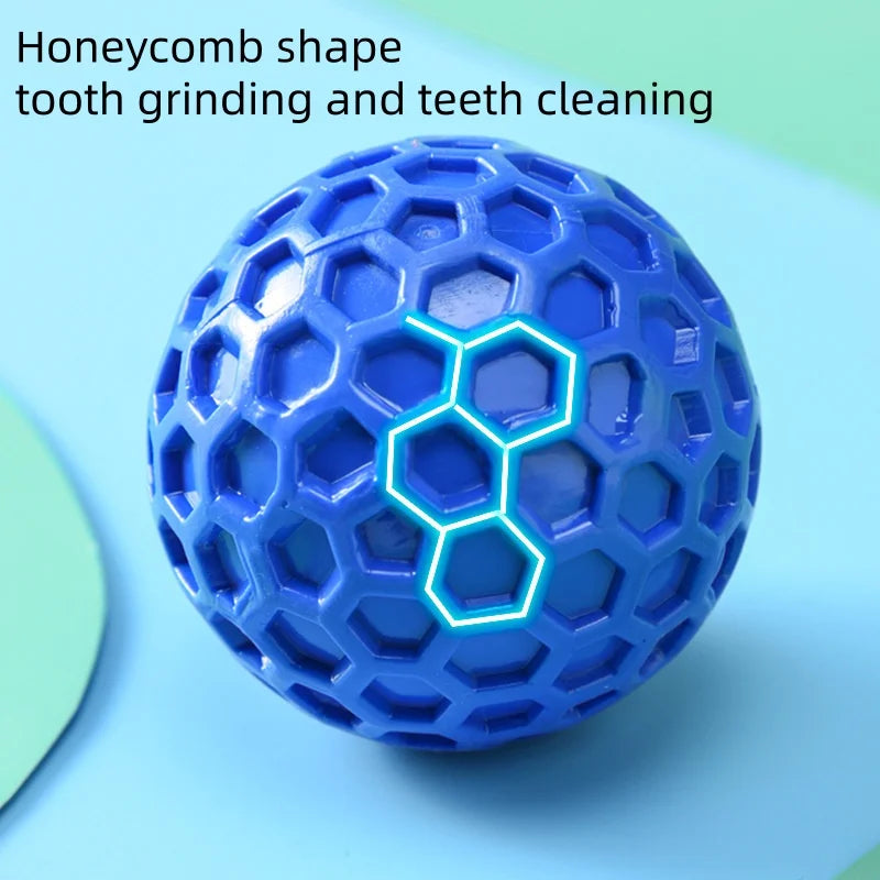 Squeaky Dog Chew Ball Durable TPR Toy For Aggressive Chewers Dental Care Interactive Fetch Pet Toy For Small Medium Large Dogs