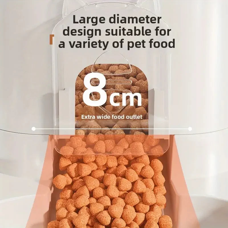 Distributeur d'eau automatique avec bassin nourriture intégré sans pile — design une pièce pour chats et chiens