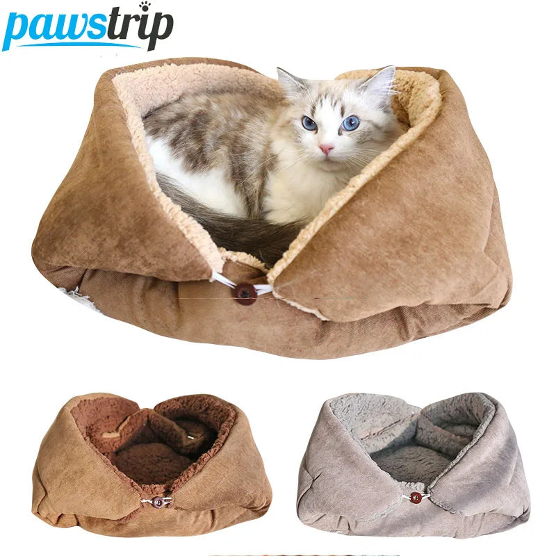 Tapis lit chaud multifonction pliable pour chat et petit chien — coussin intérieur toutes saisons