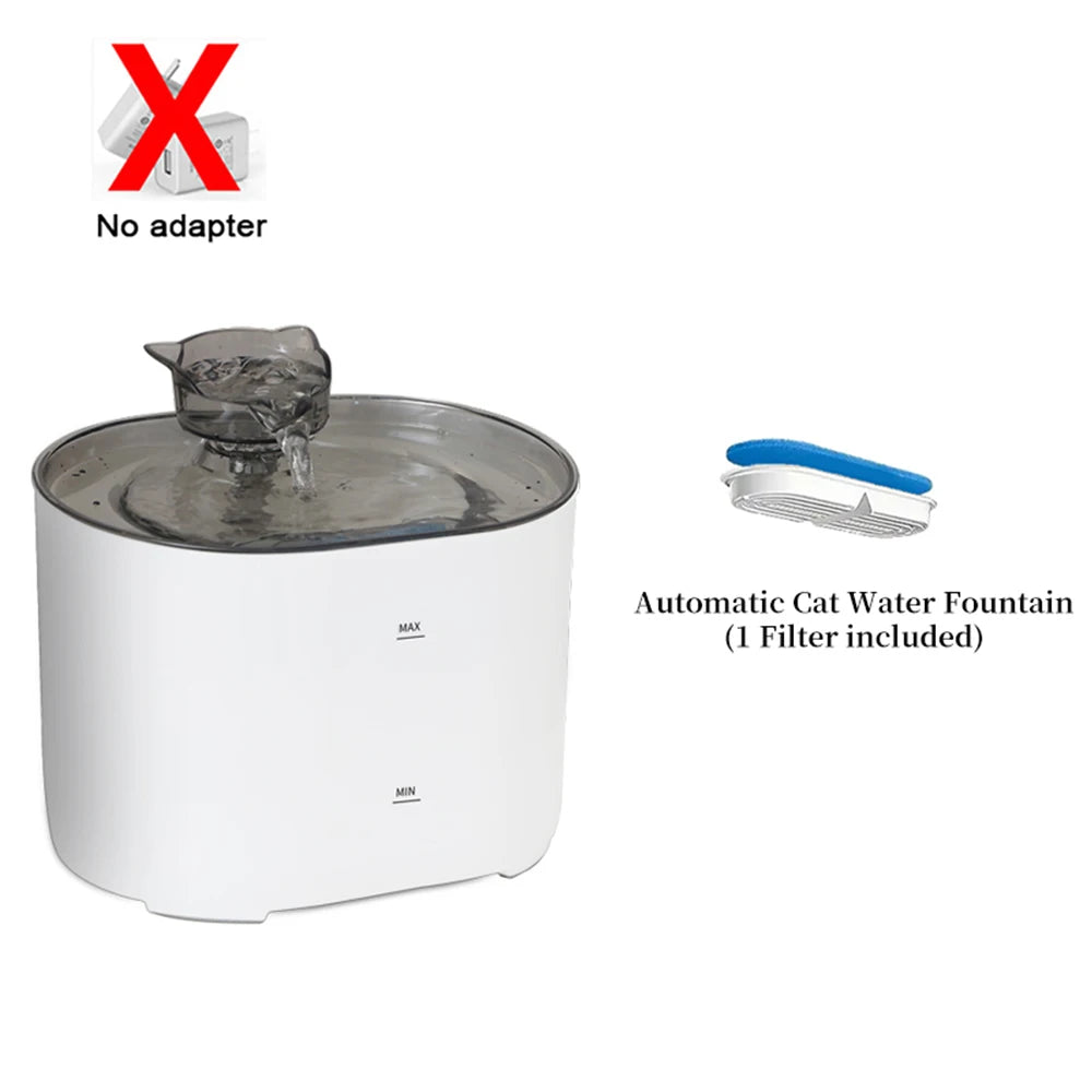 Cat Water Fountain Auto Recirculate Filtering Cats Dog Water Dispenser USB Electric Mute Pump Cat Ear Pet Cats Drinking Fountain