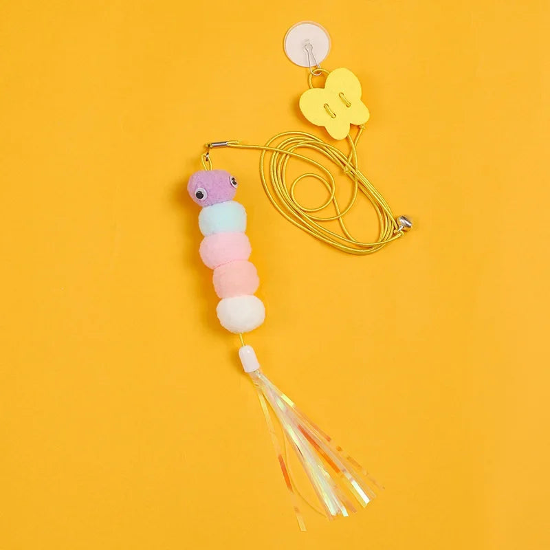 Interactive Cat Hanging Simulation Cat Toy Funny Self-hey Interactive Toy for Kitten Playing Teaser Wand Toy Cat Supplies