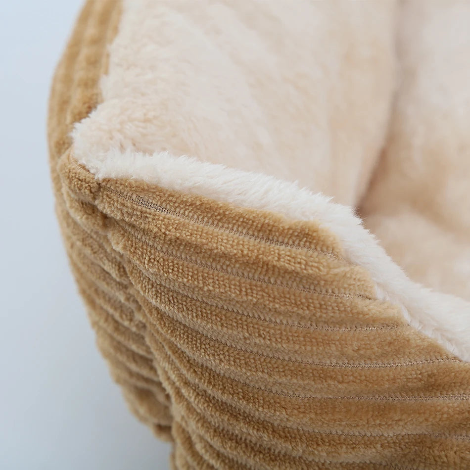 Lit canapé carré en peluche apaisant pour petits et moyens chiens et chats