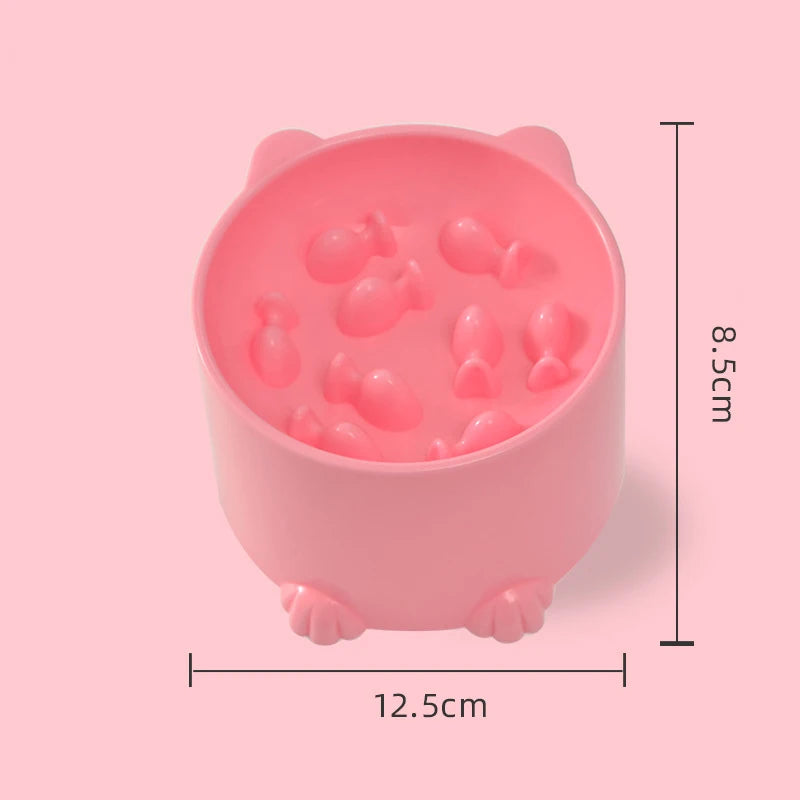 Anti-gobble bowl with neck support for dogs and cats – Food puzzle