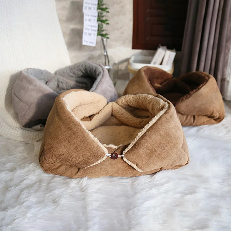 Tapis lit chaud multifonction pliable pour chat et petit chien — coussin intérieur toutes saisons