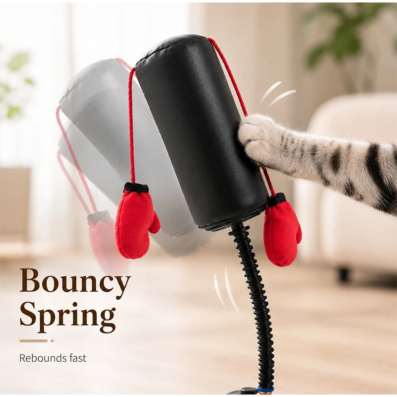 Interactive Cat Boxing Toy Multifunctional Entertainment for Self-Relaxation Fun Exercise Toy for Indoor Cats Kitten Activity