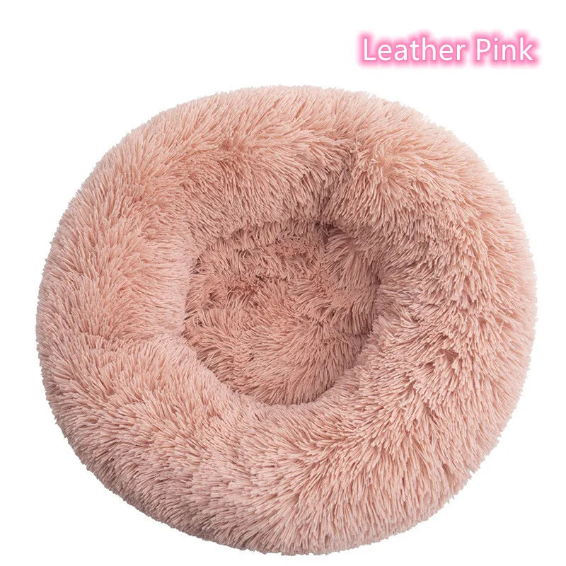 Lit donut super doux lavable pour chat et chien — confort hivernal optimal