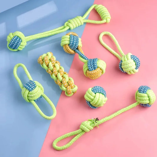 Jouet corde avec balle pour chien – Entraînement, nettoyage des dents et jeu de tir à la corde