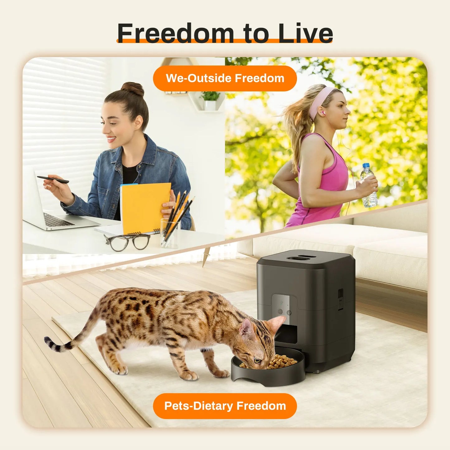 Distributeur intelligent automatique pour chats et chiens avec mangeoire lente et bol