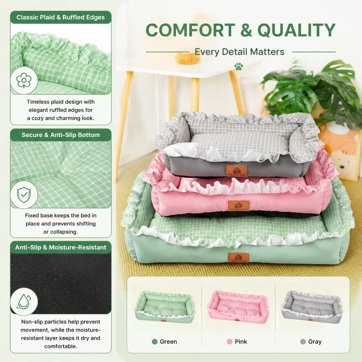 Pet Bed Sofa Summer for Small Medium Dogs Cats Fashion Design Washable Soft Dog Mats for Indoor Outdoor Pet Sleeping Supplies