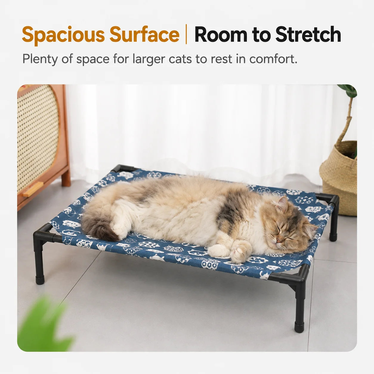 Pet Camping Bed Elevated Bed for Dogs Folding Puppy Camping Bed Cat House Portable Removable Washable Puppy Beds Dog Hammock
