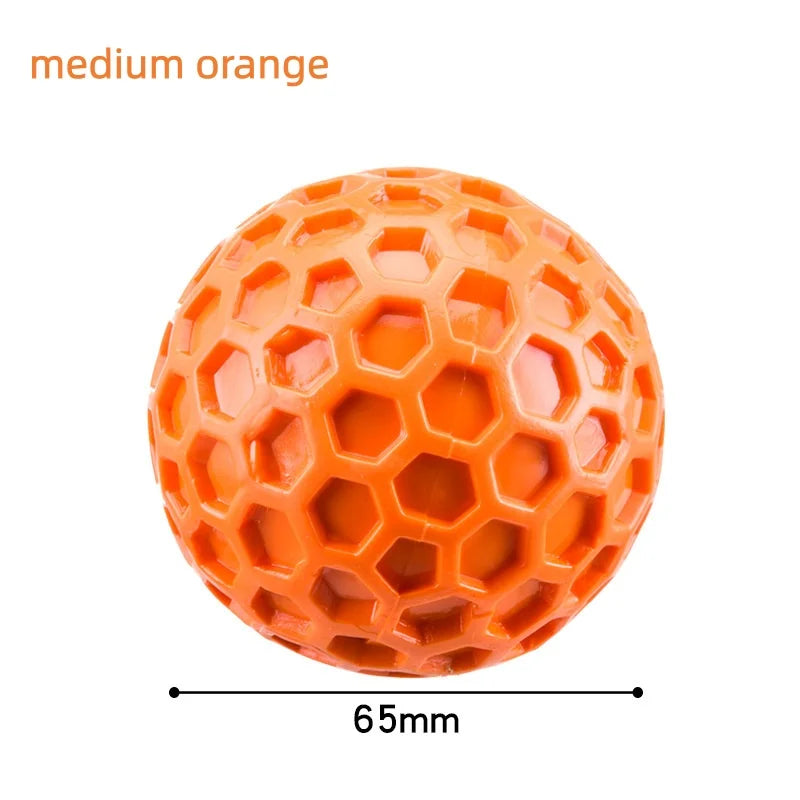 Squeaky Dog Chew Ball Durable TPR Toy For Aggressive Chewers Dental Care Interactive Fetch Pet Toy For Small Medium Large Dogs