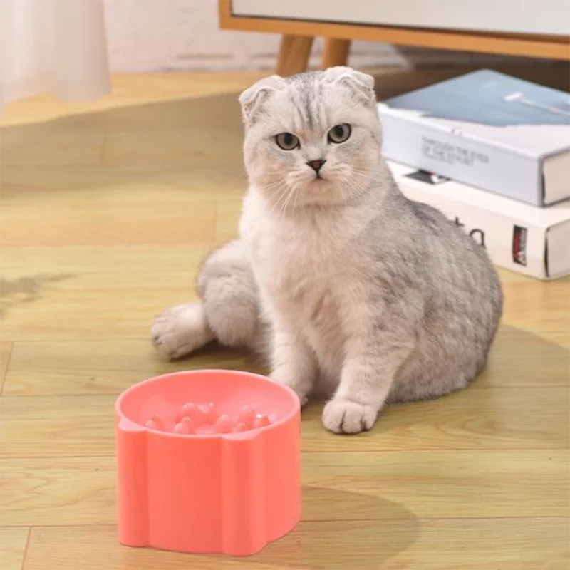 Anti-gobble bowl with neck support for dogs and cats – Food puzzle