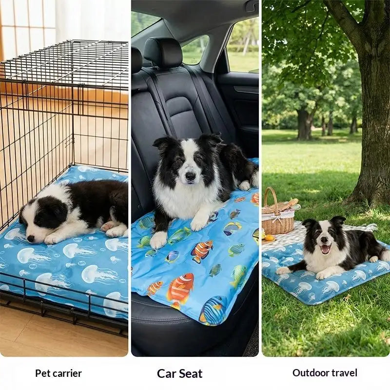 Tapis gel rafraîchissant non toxique auto-refroidissant pour chien et chat — caisse canapé sol