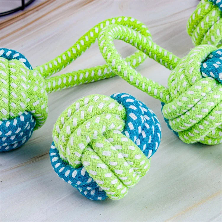 Dog Toy Rope Ball Toy for Dogs Training Toy for Dogs Teeth Cleaning Tug Toy Interactive Knot Rope Resistant To Biting Molars