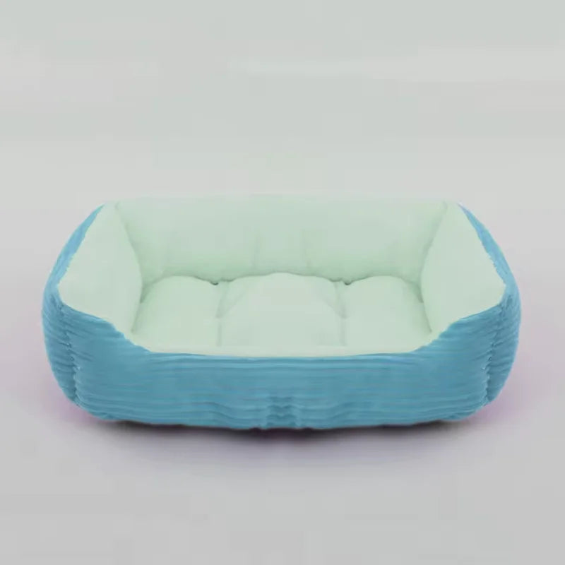 Lit canapé carré en peluche apaisant pour petits et moyens chiens et chats