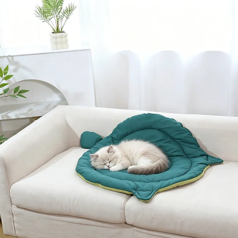 Cute Cartoon Big Face Cat Dog Sleeping Pad Four Seasons Universal Soft Breathable Washable Pet Rest Cushion