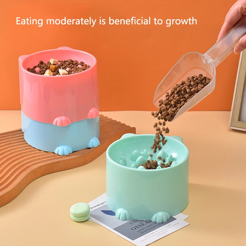 Anti-gobble bowl with neck support for dogs and cats – Food puzzle