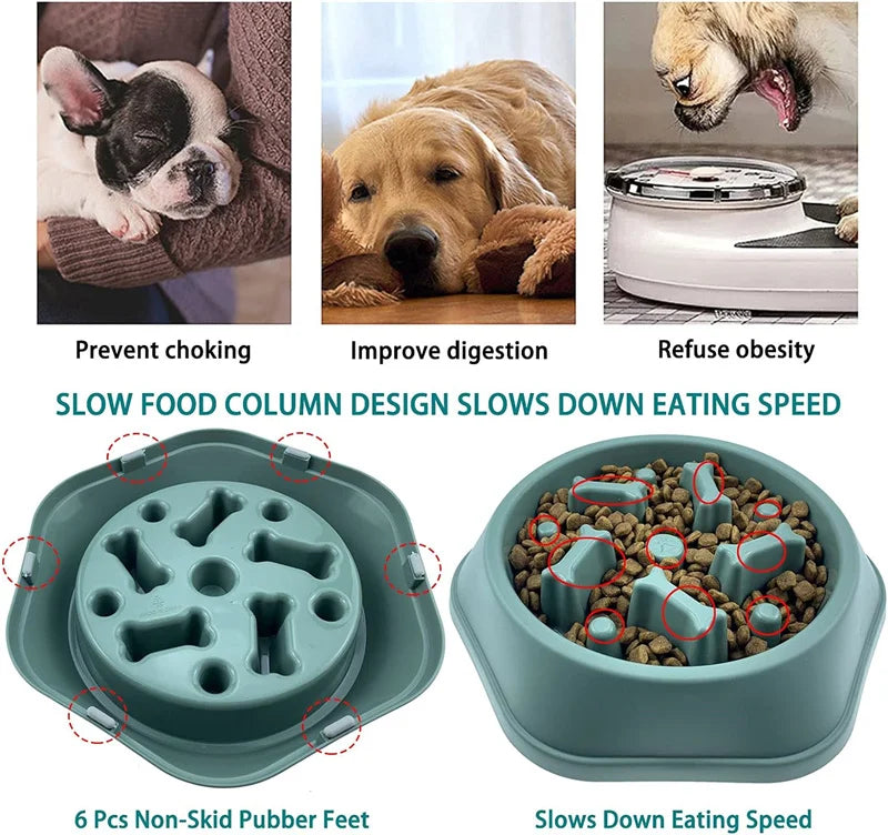 Slow Feeder Puzzle Bowl for Small to Medium Dogs – Non-Slip