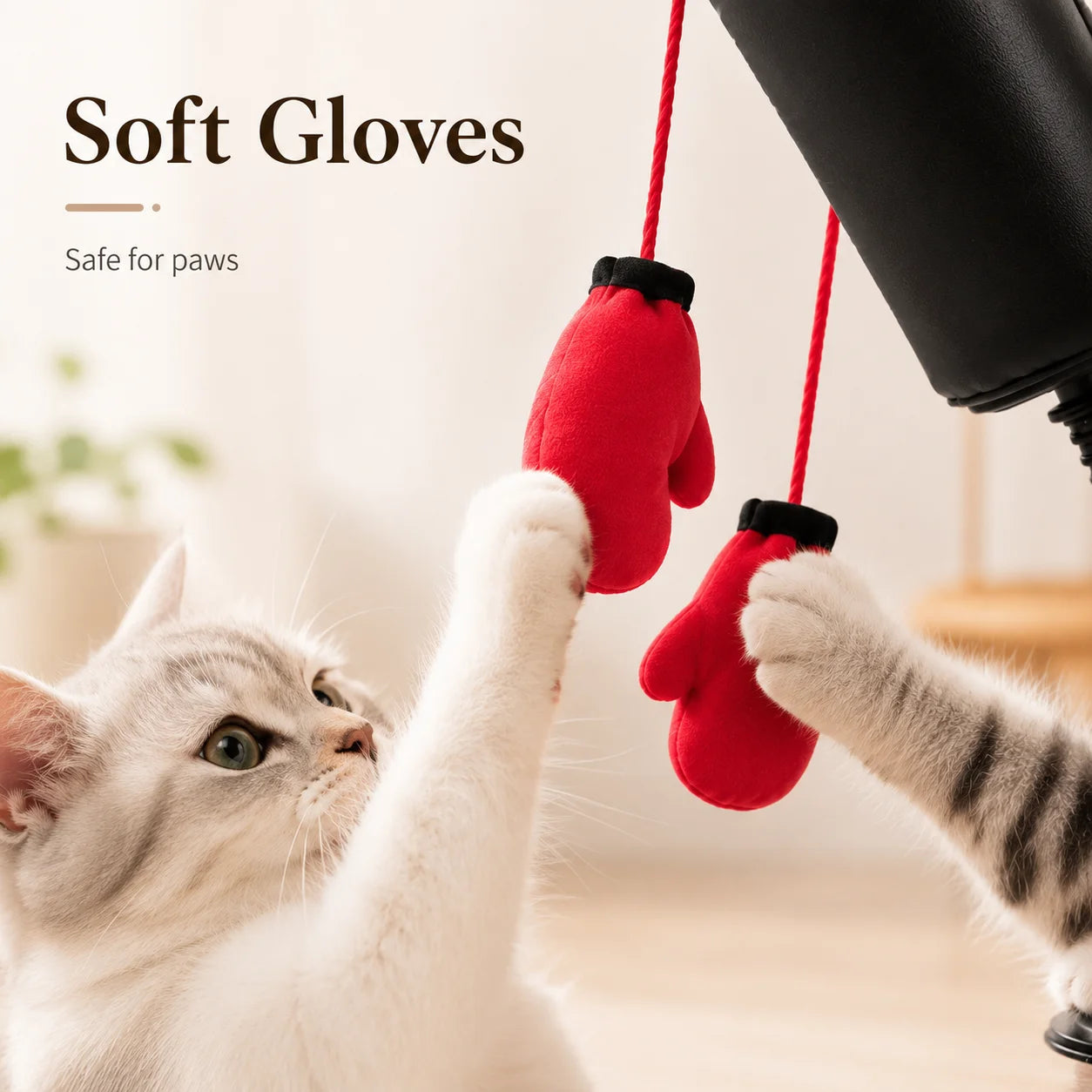 Interactive Cat Boxing Punch Toy, Multifunctional Stimulation Play Game for Indoor Kitten Self-Play & Stress Relief