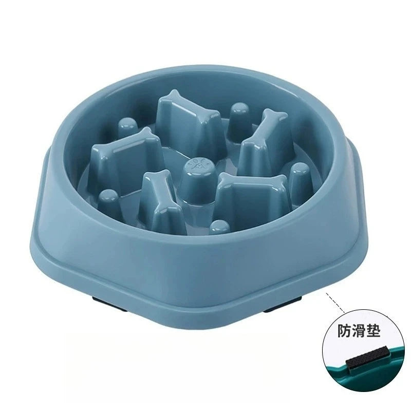 Anti-gobble dog bowl – Non-slip, slow feeder puzzle bowl for small and medium dogs
