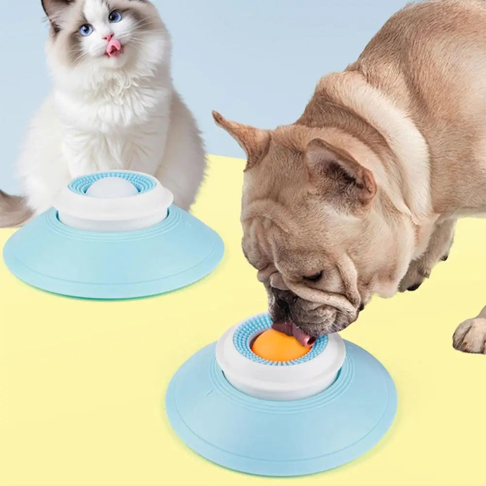 Balle à lécher anti-glouton pour chien et chat – Apaisante, anti-anxiété