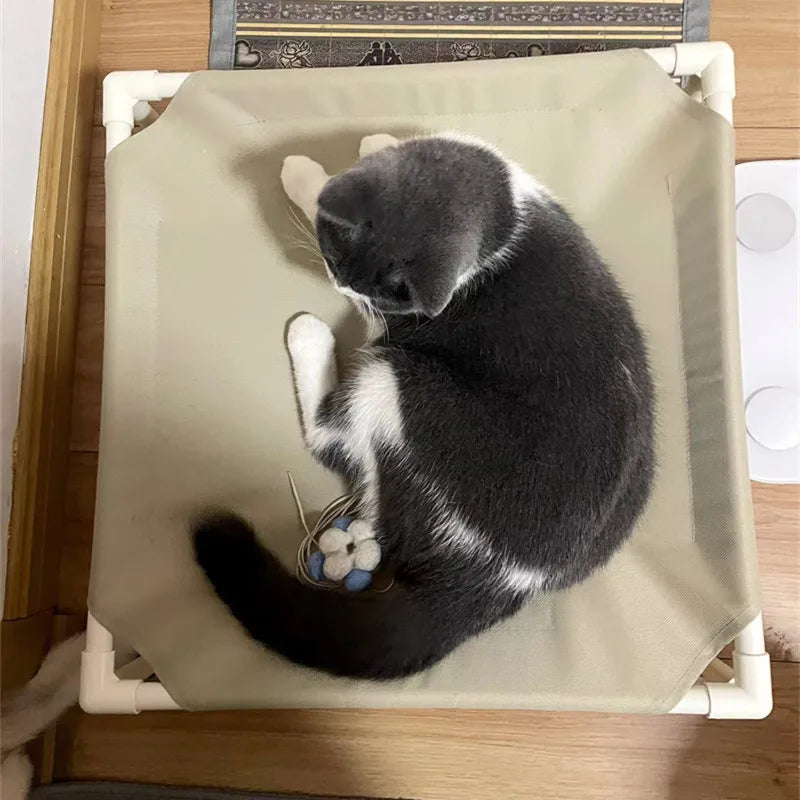 Lit de camping surlevé pliable pour chien et chat — hamac portable et lavable