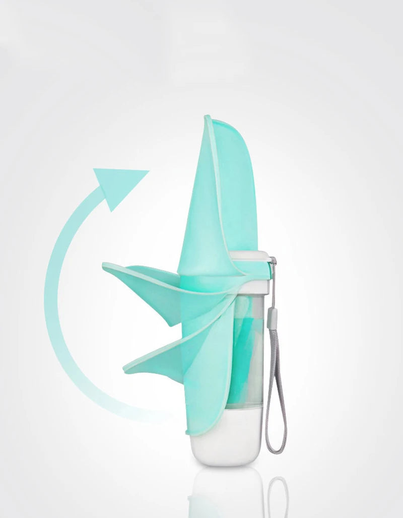 Gourde 2 en 1 portable pour chien avec bol pliable — petits et grands chiens
