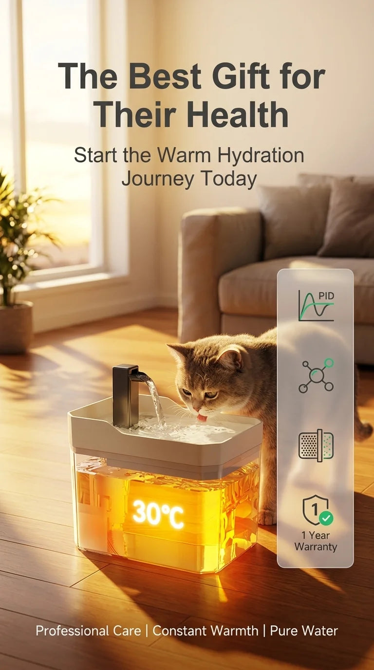 Fontaine à eau intelligente à température constante pour chat et chien – 25-30°C
