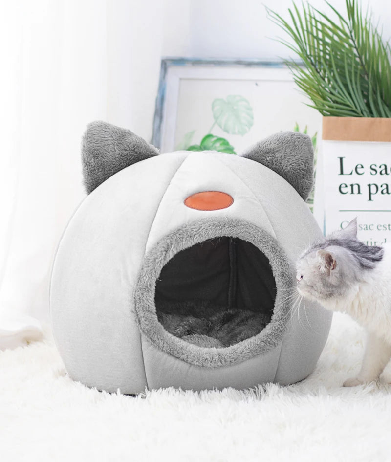 Lit grotte tente cosy pour chat — nid cave chaud pour l'hiver et petit chien
