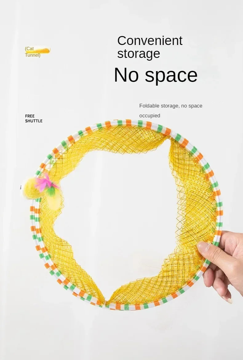 Cat Tunnel Cat Teaser Cat S Tunnel Foldable Cat Tunnel Self Hi Cat Toy with Fake Mouse for Indoor Pet Supplies