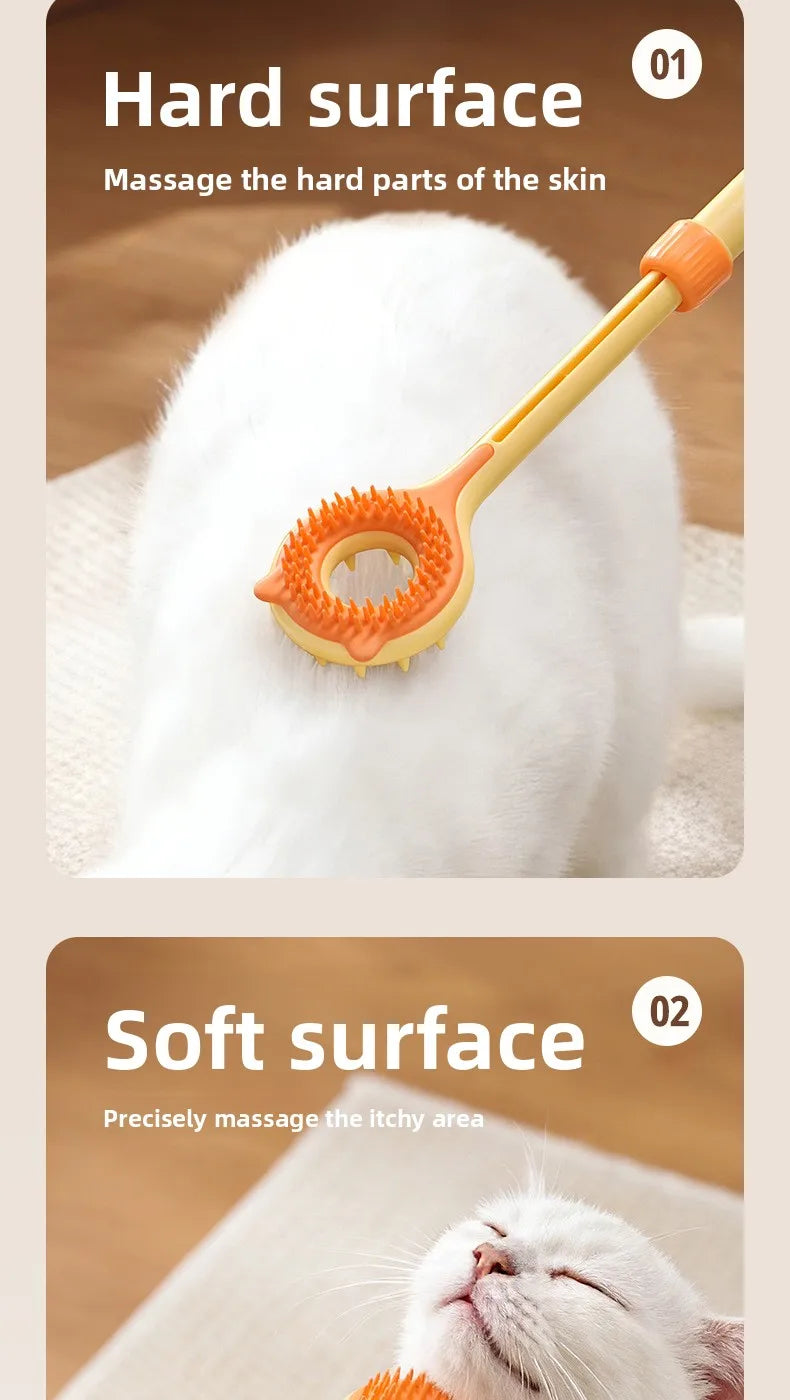Interactive Cat Toy 2-in-1 Retractable Cat Teaser, Tickling & Massaging Toy for Kittens, Relieve Boredom, Pet Products