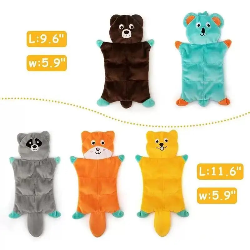 Animal-shaped Dog Squeaky Toy Bite-resistant Plush Pet Toys for Small Medium  Dogs Interactive Puppy Toys Dog Accessories