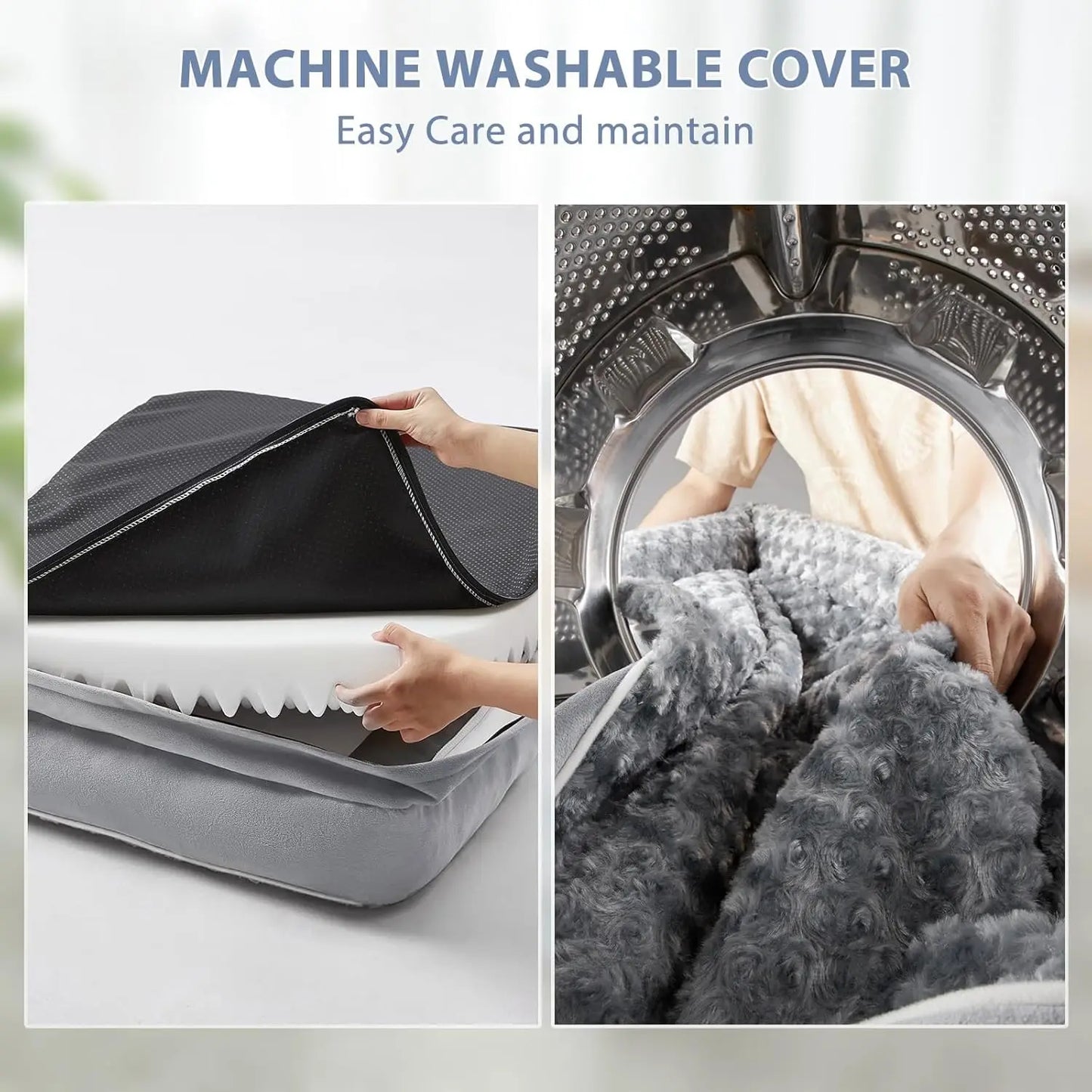 Lit orthopédique pour grands chiens — style canapé imperméable avec housse lavable et base antidérapante