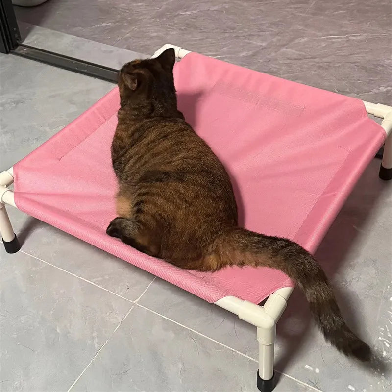 Lit de camping surlevé pliable pour chien et chat — hamac portable et lavable