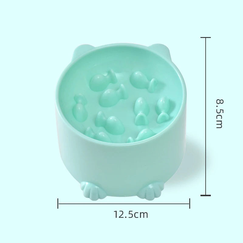 Anti-gobble bowl with neck support for dogs and cats – Food puzzle
