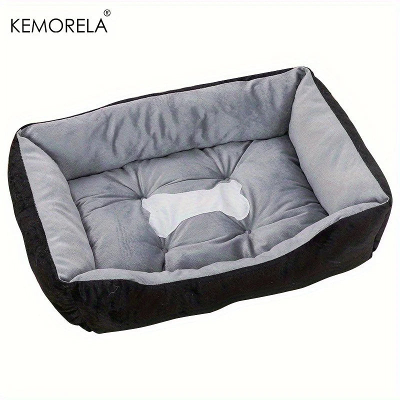 Lit orthopédique en peluche haute densité pour chiens de toutes tailles — confort toutes saisons