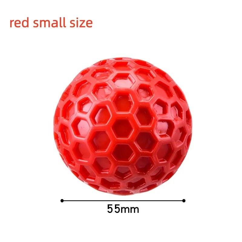 Squeaky Dog Chew Ball Durable TPR Toy For Aggressive Chewers Dental Care Interactive Fetch Pet Toy For Small Medium Large Dogs