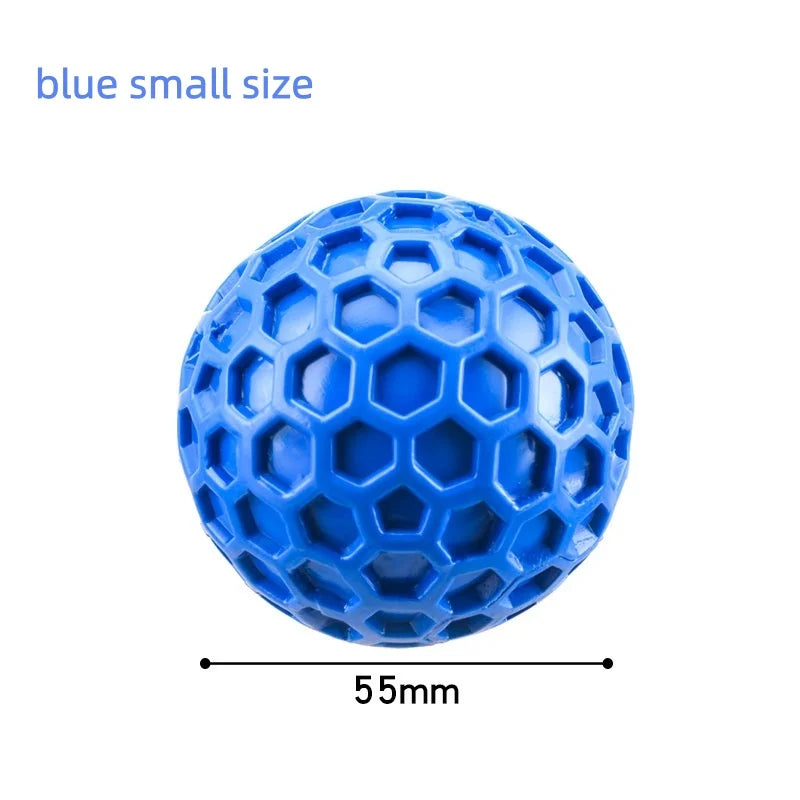 Squeaky Dog Chew Ball Durable TPR Toy For Aggressive Chewers Dental Care Interactive Fetch Pet Toy For Small Medium Large Dogs