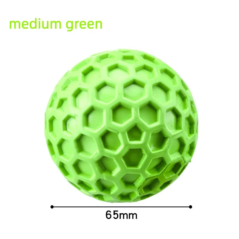 Squeaky Dog Chew Ball Durable TPR Toy For Aggressive Chewers Dental Care Interactive Fetch Pet Toy For Small Medium Large Dogs