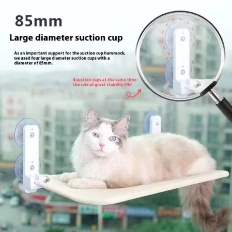 New Pet Cat Hammock Hanging Cat Bed Bearing 20 kg Comfortable Sunny Window Seat Kitten Climbing Frame Pet Supplies