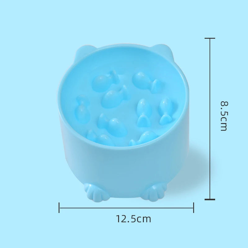 Anti-gobble bowl with neck support for dogs and cats – Food puzzle