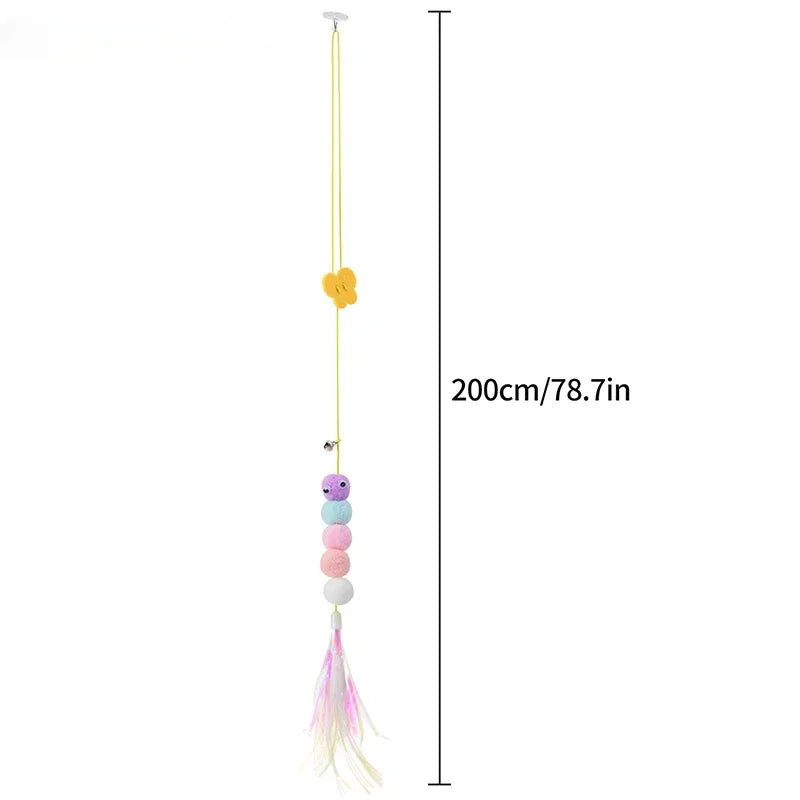 Interactive Cat Hanging Simulation Cat Toy Funny Self-hey Interactive Toy for Kitten Playing Teaser Wand Toy Cat Supplies