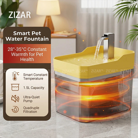 Smart Constant-Temperature Pet Water Fountain – 25-30°C