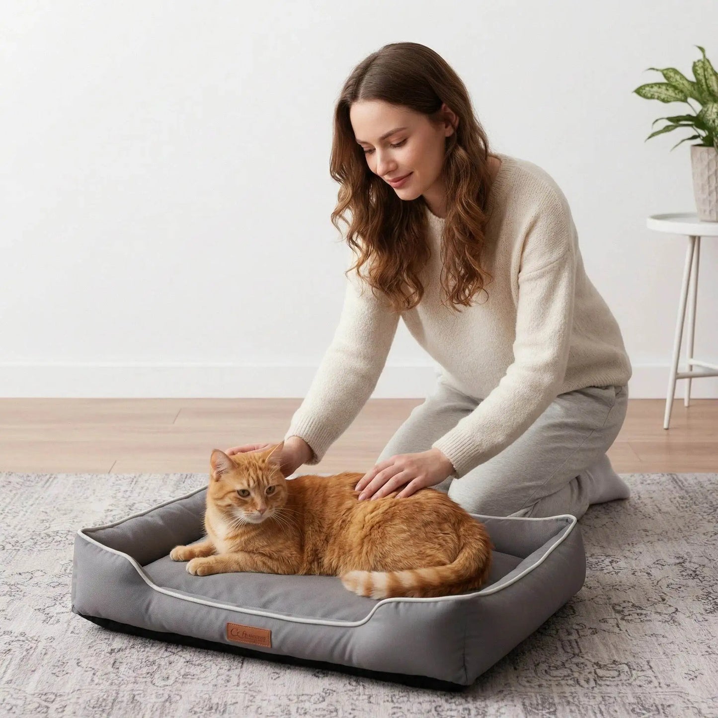 Waterproof Dog Bed Oxford Fabric Square Pet Cat Bed Mat Breathable Crate Pad for All Seasons Wholesale Scratch Resistance Supply